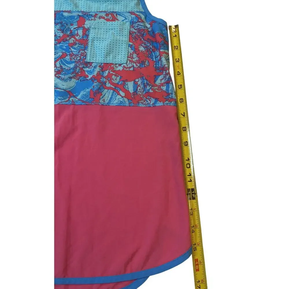 IVIVVA By Lululemon Quick Dry Pink Blue Tank Top Sleeveless Muscle Size 12 - EUC